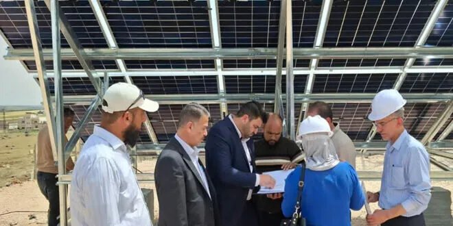 حمص: تشغيل محطة مياه كفرلاها بالطاقة الشمسية بالتعاون مع اليونيسيف