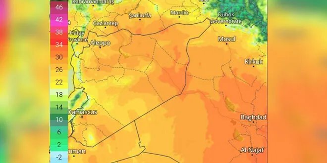 تحذير من ارتفاع حاد في درجات الحرارة في سوريا مع فرص لأمطار رعدية في مناطق محددة