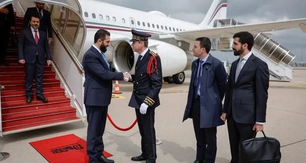 الرئيس السوري أحمد الشرع يصل باريس في أول زيارة رسمية له إلى أوروبا