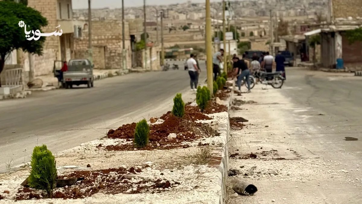 بأيديهم يعيدون الحياة: مبادرة أهلية لتشجير مدينة عندان المدمرة شمال حلب