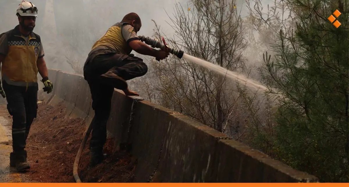 بعد 4 أيام من الجهود المضنية: إخماد حريق غابات ربيعة في جبل التركمان بريف اللاذقية