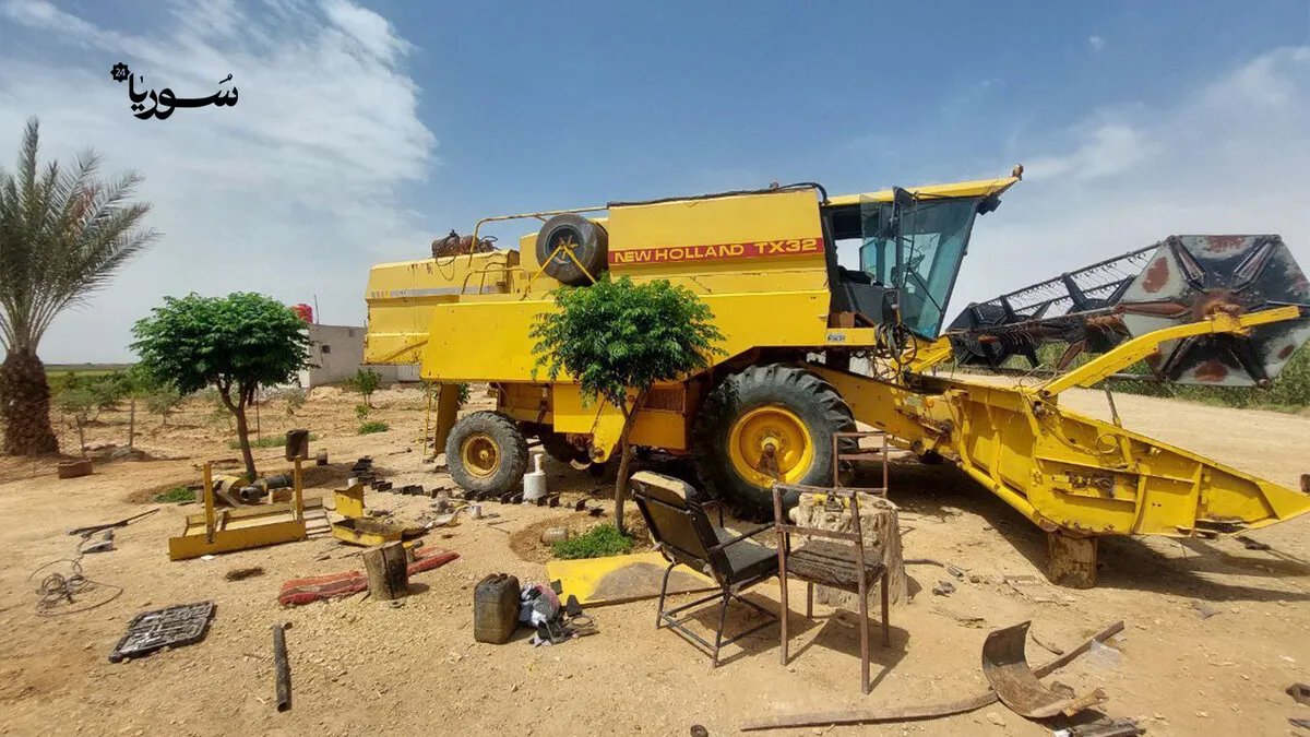 الرقة: مزارعون يتحدون الجفاف ويواصلون صيانة الحصادات رغم الخسائر المتزايدة