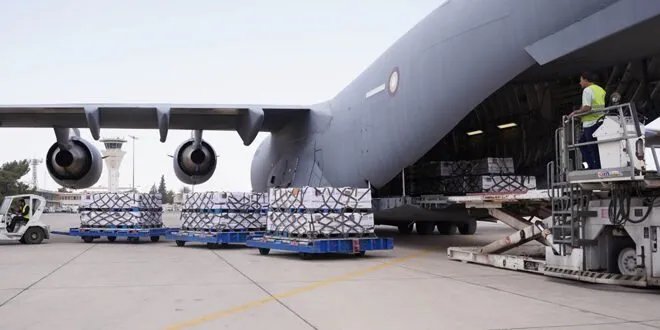 قطر ترسل 60 طنًا من المساعدات الغذائية إلى سوريا عبر مؤسسة حمد الخيرية