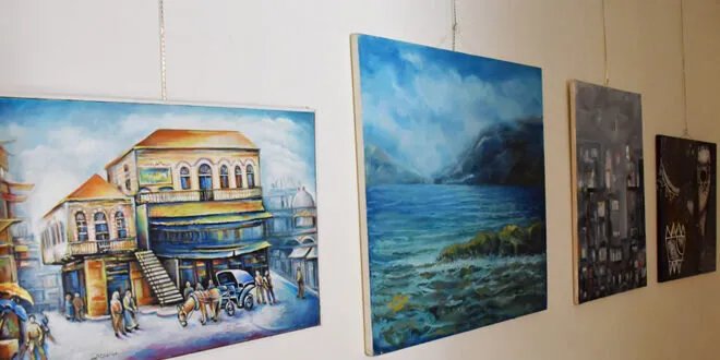 حمص تتألق بأكثر من 30 عملاً فنياً في المعرض السنوي لاتحاد الفنانين التشكيليين
