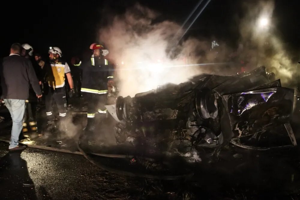 إصابات وحريق: حادث مروع على طريق حمص - القصير يعطل حركة المرور