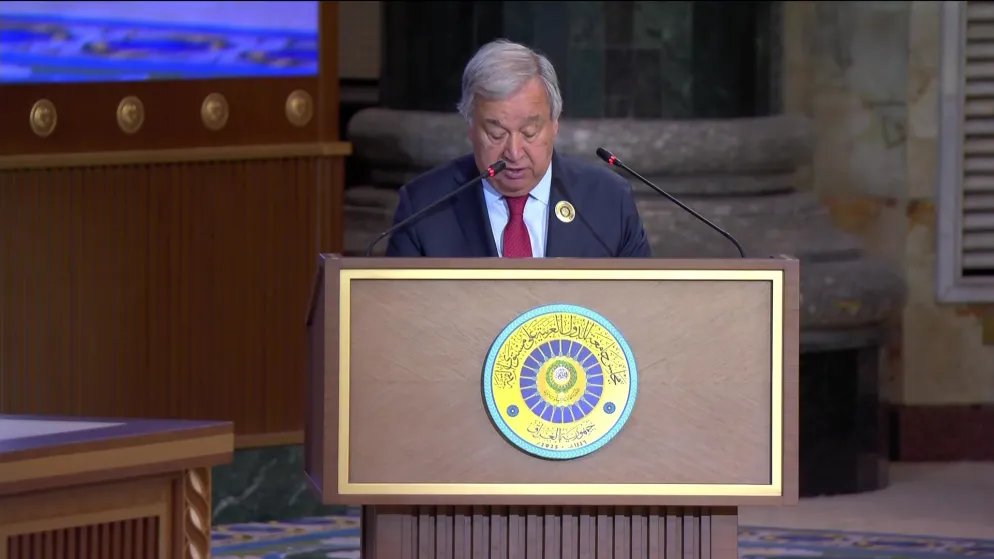 غوتيريش يدين التهجير القسري في غزة ويشدد على أهمية سيادة لبنان وسوريا