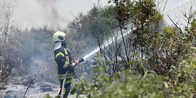 السيطرة على حريق شبّ بالقرب من قلعة المرقب الأثرية في بانياس
