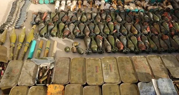 القبض على ترسانة أسلحة وقذائف هاون في القرداحة بريف اللاذقية