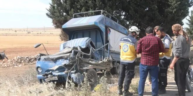 إصابات بينها أطفال في حادث مروع على طريق دمشق-حلب الدولي