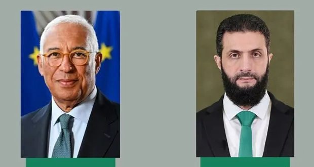 أنطونيو كوستا يهنئ الرئيس الشرع برفع العقوبات الأوروبية ويؤكد دعم استقرار سوريا