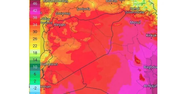 موجة حارة تضرب سوريا: ذروتها الأحد مع ارتفاع كبير في درجات الحرارة