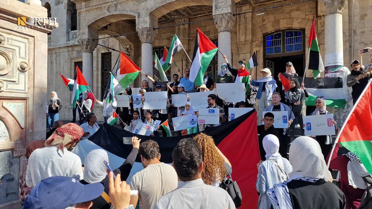 دمشق تنتفض: مظاهرة حاشدة ضد المنتجات الداعمة لإسرائيل والتطبيع