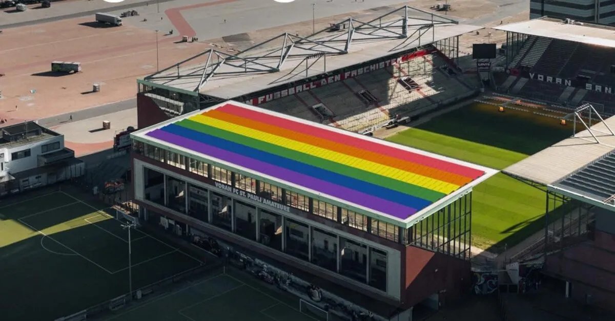 مبادرة فريدة: نادي ألماني ينشئ محطة طاقة شمسية بألوان قوس قزح لدعم التنوع والاستدامة