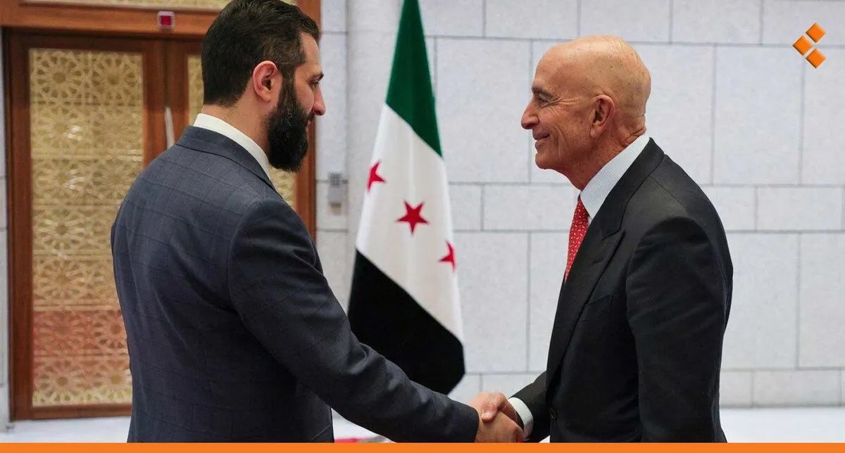 باراك يلتقي الشرع في دمشق ويؤكد: ترمب يهدف إلى تمكين الحكومة السورية وإعلانها دولة غير داعمة للإرهاب قريباً