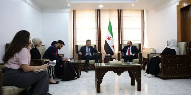 وزير الإعلام السوري يبحث مع الاتحاد الأوروبي تسهيلات عمل الإعلام في البلاد ومكافحة التضليل