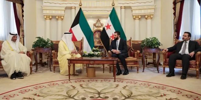 الرئيس الشرع يبحث مع مسؤولين كويتيين تعزيز التعاون بين سوريا والكويت