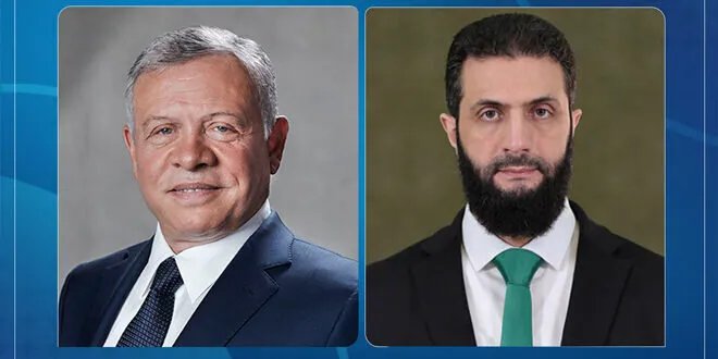 الملك عبد الله الثاني يهنئ الرئيس الشرع بعيد الأضحى المبارك