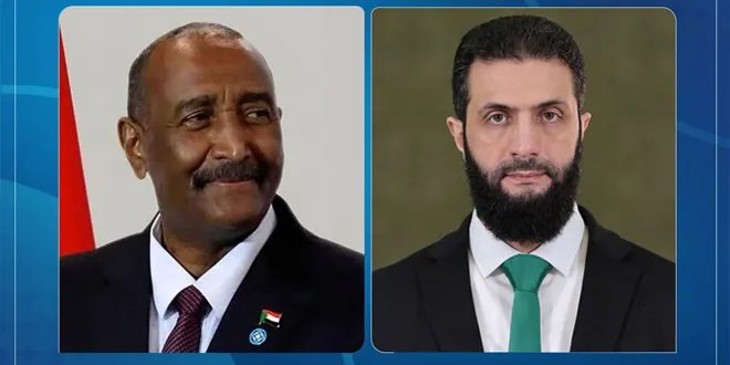 البرهان يهنئ الرئيس الشرع بعيد الأضحى المبارك ويتمنى لسوريا والأمة الإسلامية الخير والبركة