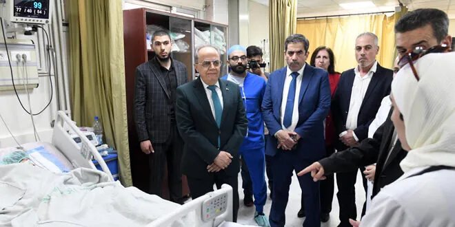 وزير التعليم العالي يتفقد المشافي الجامعية بدمشق ويؤكد: جاهزية كاملة وخطط لتطوير القطاع الصحي