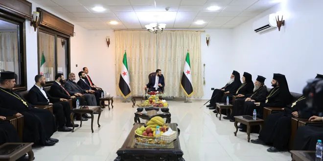 الرئيس الشرع يلتقي قيادات مسيحية في درعا: رسالة وحدة وطنية