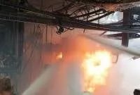 إصابة عاملين إثر انفجار في وحدة الغاز بمصفاة حمص يتسبب بحريق ضخم