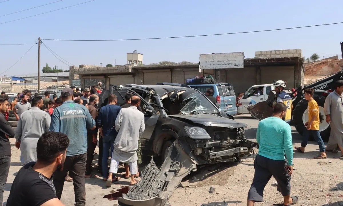 مقتل شخصين في غارة جوية لطائرة مسيرة مجهولة الهوية شمال إدلب