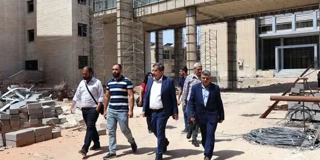 جامعة دمشق تتفقد مشروع توسعة كلية العلوم بالبرامكة: إضافة نوعية للبيئة التعليمية
