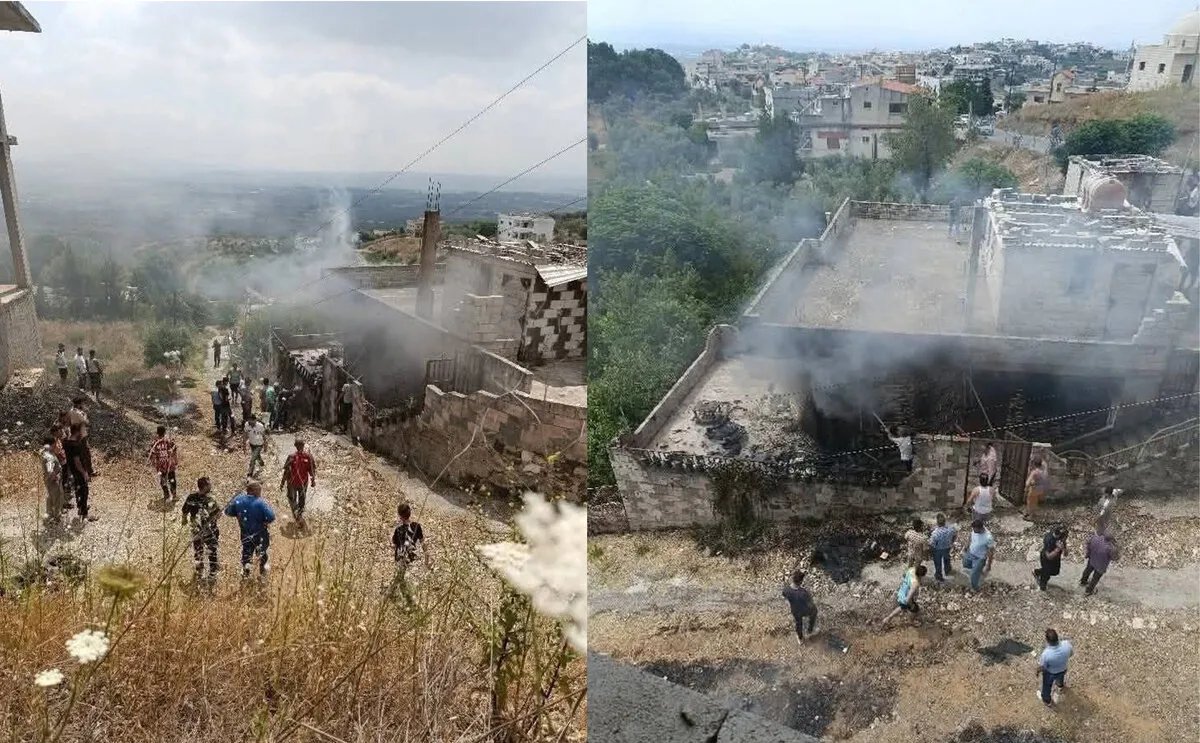 طرطوس: مسيرة مجهولة تحرق منزلاً وتصيب امرأة بحروق خطيرة في ريف صافيتا