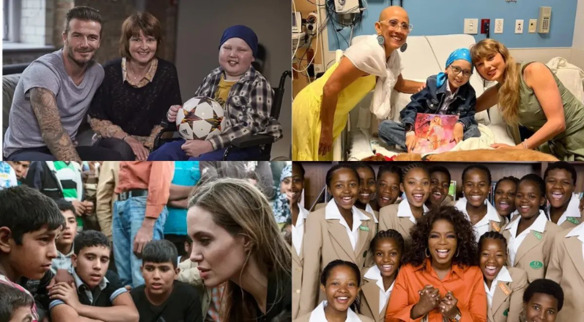 نجوم الإنسانية: تايلور سويفت وأنجلينا جولي وغيرهم في سباق لدعم المحتاجين