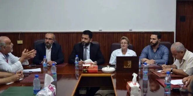 طرطوس: خطط لتطوير الخدمات في المشفى الوطني وتحسين الرعاية الصحية للمواطنين