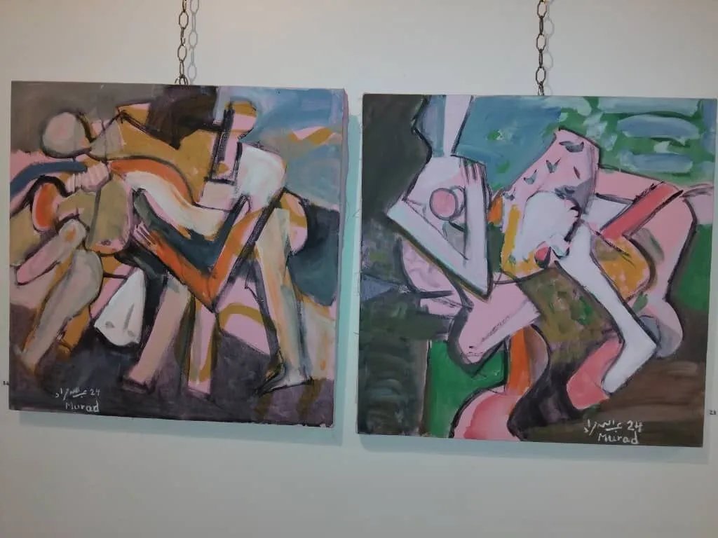 معرض الفنان التشكيلي عبد الله مراد يضيء صالة "مشوار" في دمشق بأعمال تجريدية آسرة