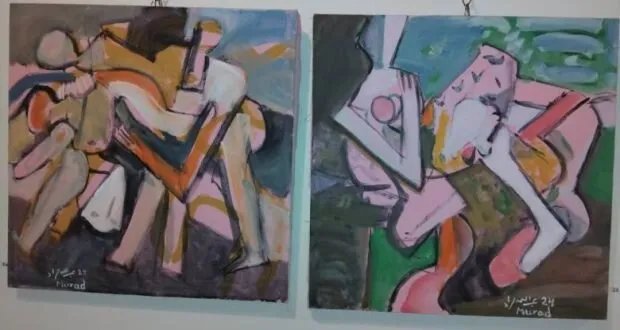 معرض الفنان التشكيلي عبد الله مراد يضيء صالة "مشوار" في دمشق بأعمال تجريدية آسرة