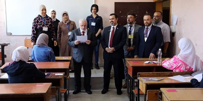 وزيرا التربية والأوقاف يتفقدان سير امتحانات التعليم الأساسي الشرعي في دمشق ويؤكدان على نزاهتها