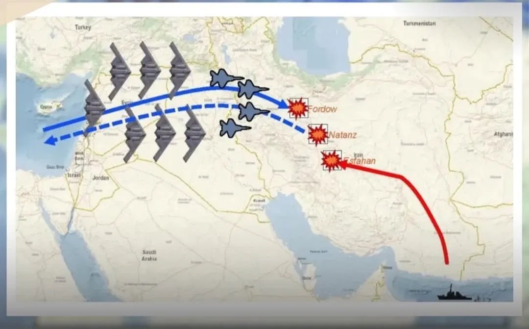 البنتاغون يكشف تفاصيل مسار المقاتلات التي استهدفت منشآت نووية داخل إيران