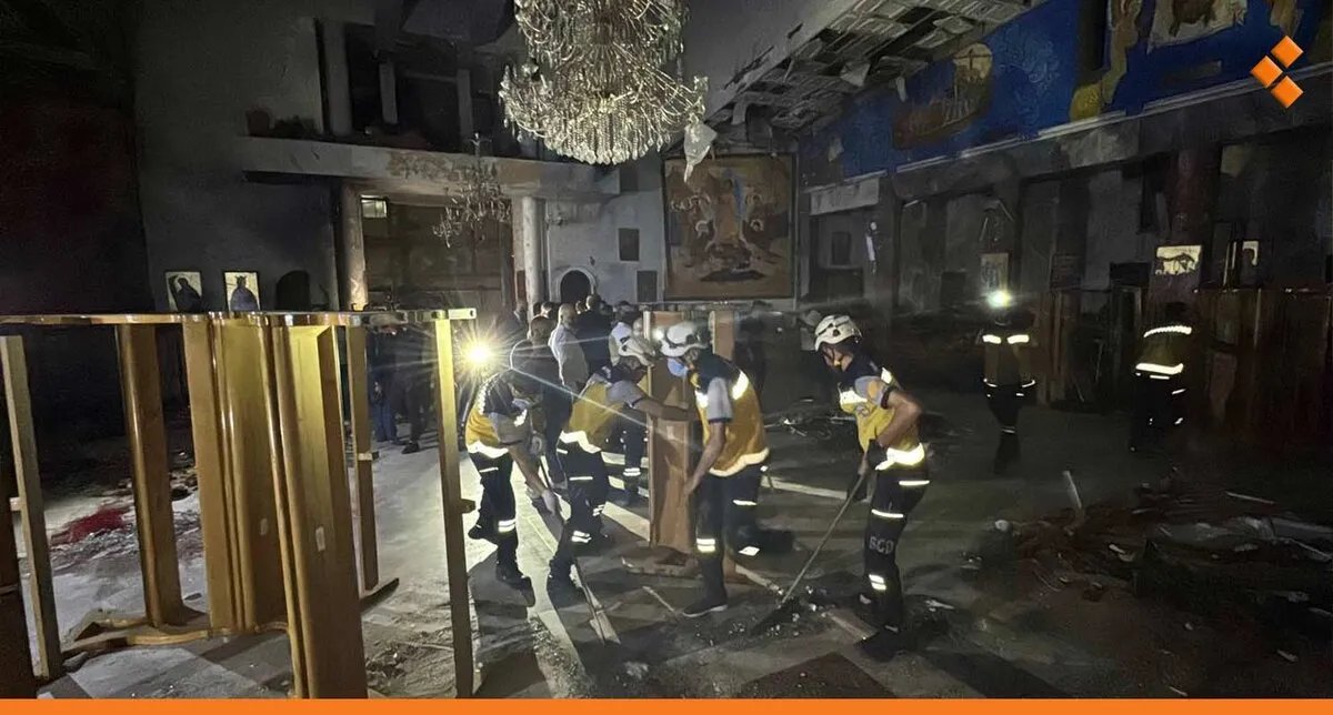 ارتفاع مأساوي: 25 شهيدًا ضحايا التفجير الإرهابي في كنيسة الدويلعة بدمشق