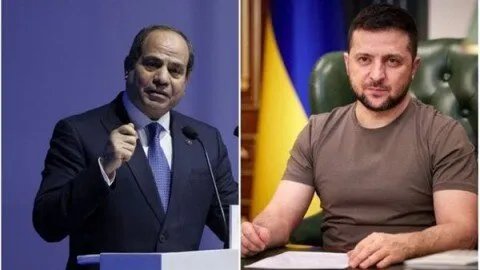 السيسي يدعو إلى الحوار لحل الأزمة الأوكرانية الروسية خلال اتصال مع زيلينسكي