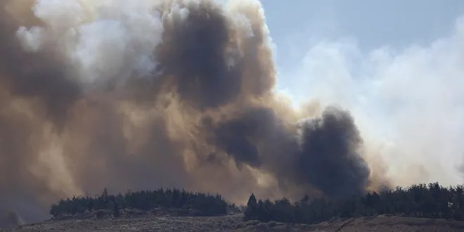 فرق الإطفاء تكافح حريقاً حراجياً قرب مشروع دمر وقصر الشعب في دمشق