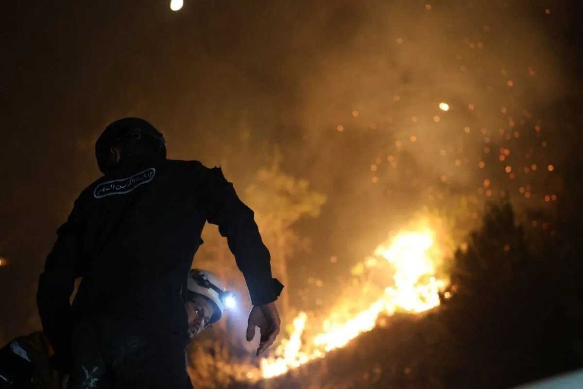 الدفاع المدني السوري يسيطر على حريق بين مشروع دمر وقصر الشعب في دمشق