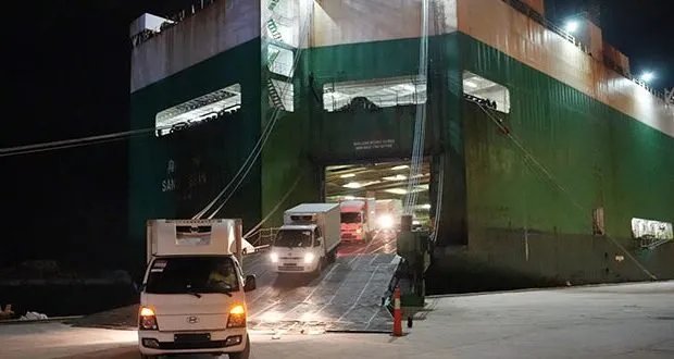 مرفأ طرطوس يستقبل شحنة سيارات كورية جنوبية ويعزز مكانته كمركز ترانزيت إقليمي