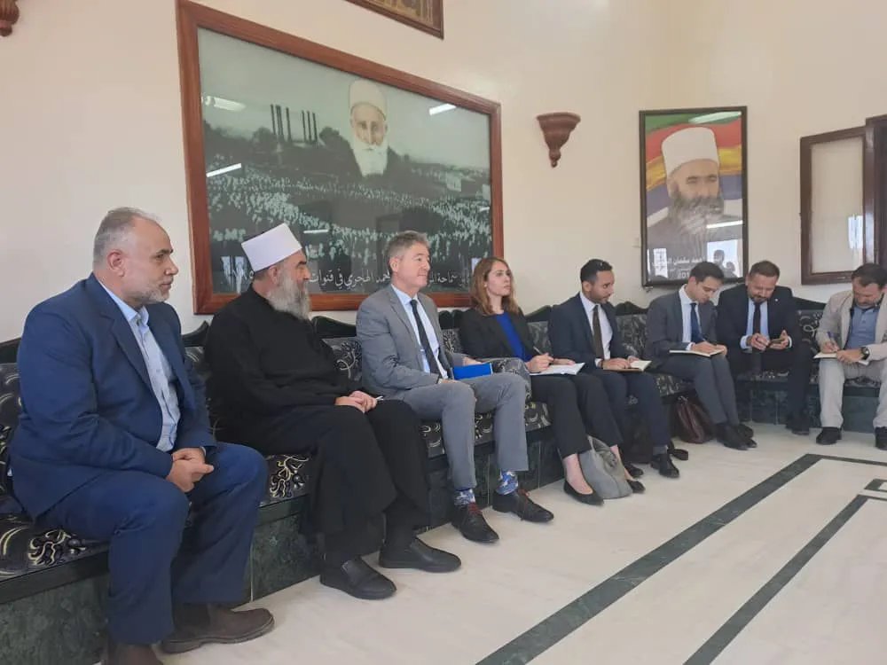 زيارة وفد أوروبي للسويداء لبحث تعزيز التواصل المجتمعي ودعم الاستقرار