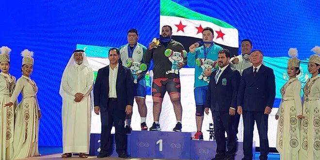 قسورة جغيلي يرفع علم سوريا بثلاث ذهبيات في بطولة آسيا لرفع الأثقال