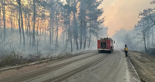 إغلاق معبر كسب الحدودي مؤقتًا بسبب حرائق جبال الساحل السوري