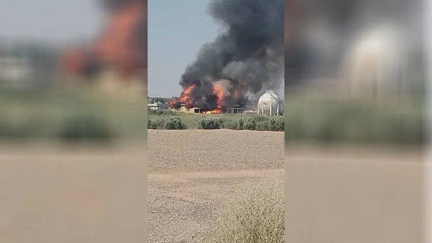 إصابة شخص في انفجار معمل ومستودع أسطوانات غاز بالرقة