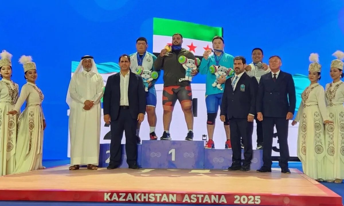 قسورة جغيلي يتألق ويحصد ثلاث ذهبيات لسوريا في بطولة آسيا لرفع الأثقال