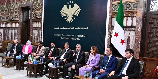 لجنة انتخابات مجلس الشعب تطلع سفراء عرب وأجانب على تفاصيل العملية الانتخابية في سوريا