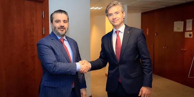 الشيباني وبودريس يبحثان تعزيز العلاقات الثنائية على هامش اجتماع الاتحاد من أجل المتوسط في بروكسل