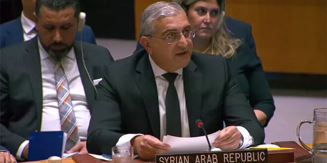 مندوب سوريا بالأمم المتحدة: الاعتداءات الإسرائيلية تعرقل جهودنا في تحقيق الأمن والاستقرار