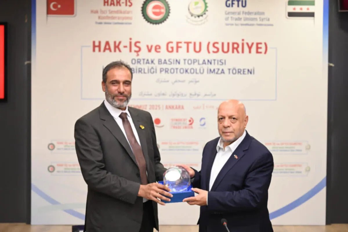 اتفاقية تعاون بين نقابتي عمال سوريا وتركيا لتعزيز حقوق العمال