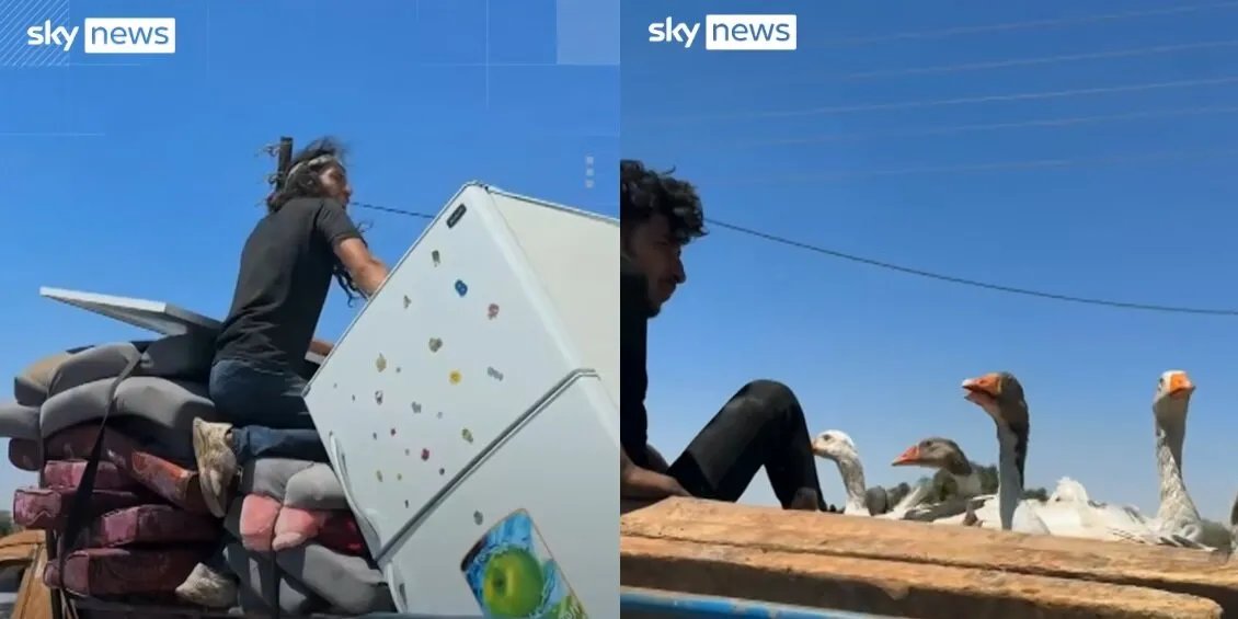 سكاي نيوز توثق بالصور عمليات "التعفيش" في السويداء خلال اشتباكات مسلحة