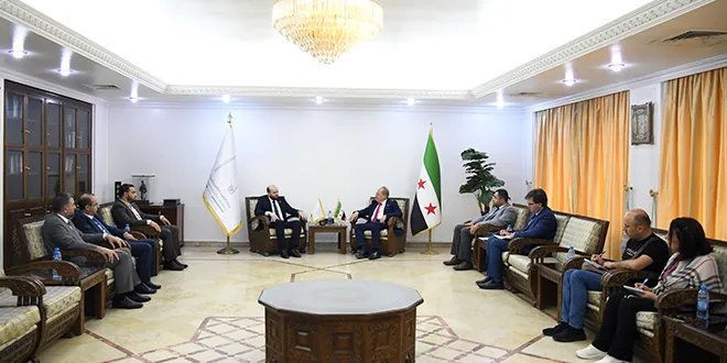 الحلبي والبشير يبحثان تطوير المعاهد التقانية النفطية وربطها بسوق العمل في سوريا